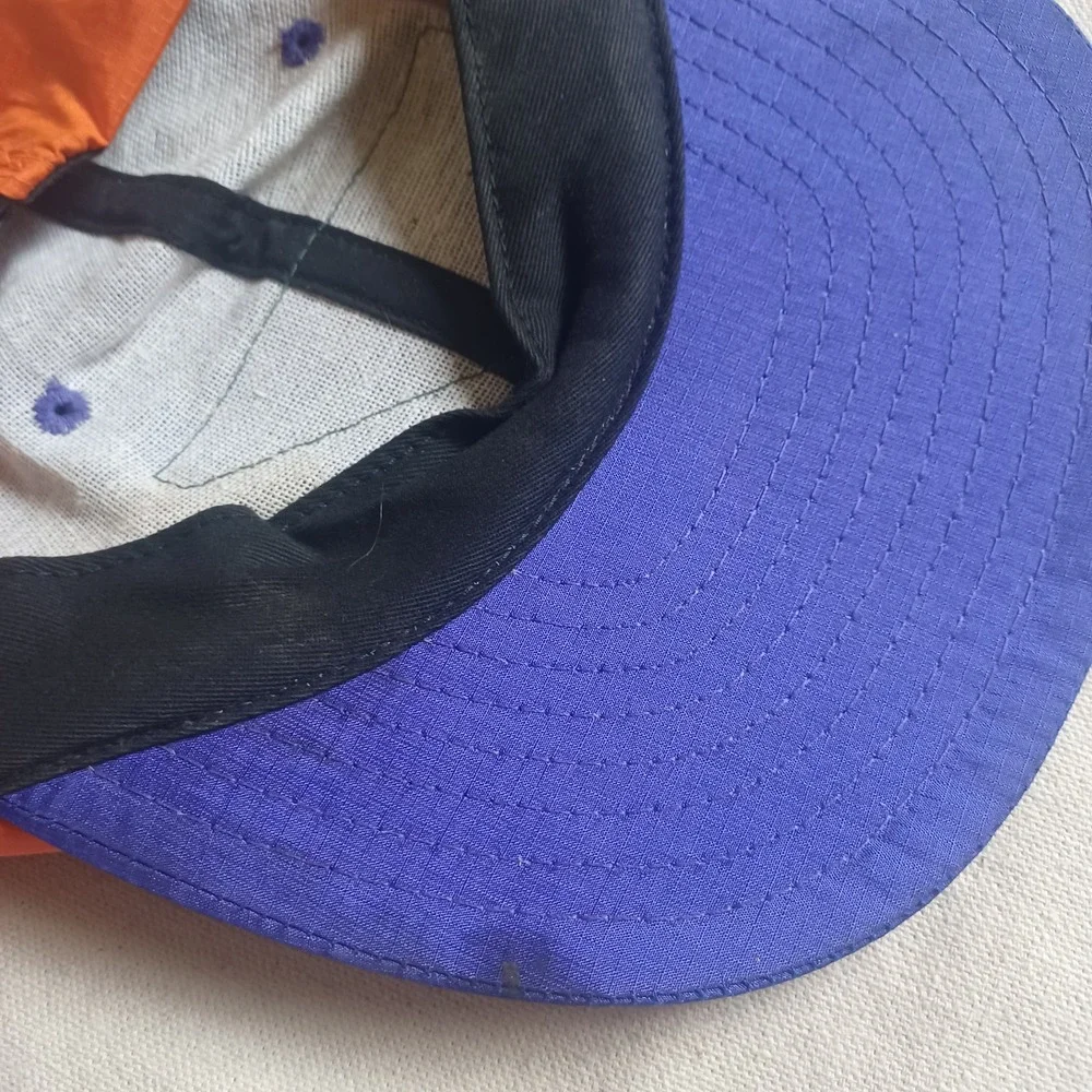 Vintage Nike‎ Jordan Flight Colorblock Retro Ripstop Snapback Nylon Hat Purple
